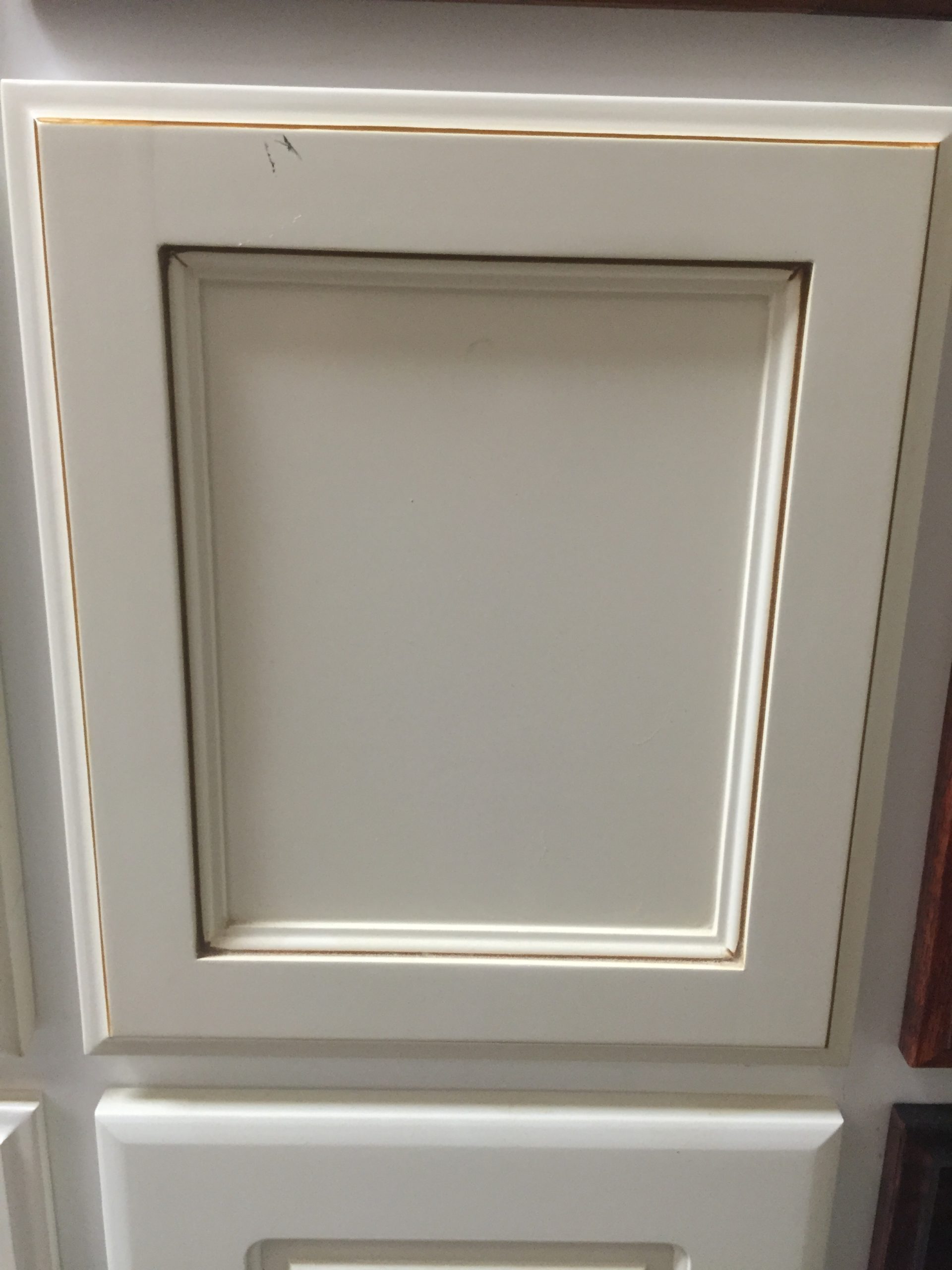 Square Inset Cove-Poplar-Dover White+Leather Bound Detail – BAKER